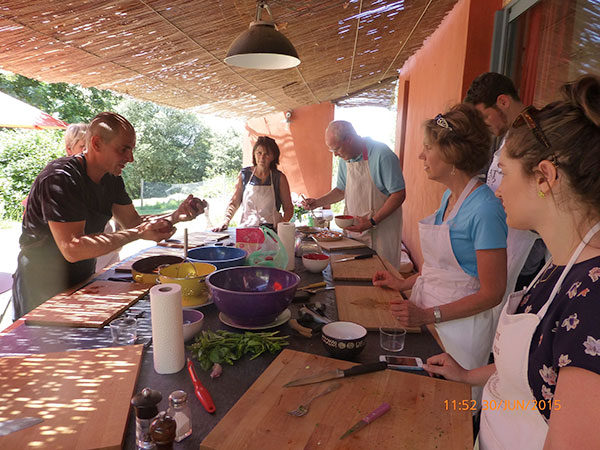 Cooking outside in Aix