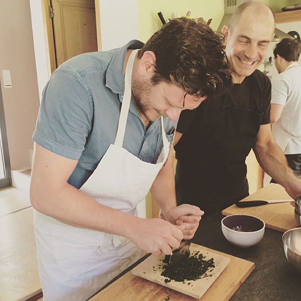 Choping italian parsley Choping session